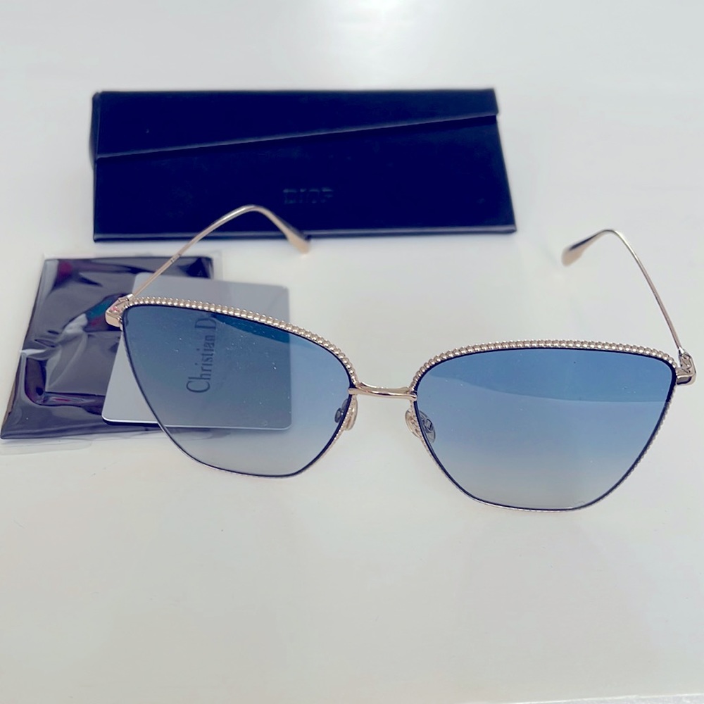 NEW Christian Dior DiorSociety1 J5G84 Gold Sunglasses 60 MM